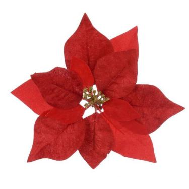 Imagem de H. BICO PAPAGAIO AVELUDADO C/CLIP (VERMELHO) 24cm - Flor Arte, UNICA
