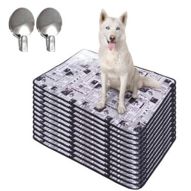 Imagem de Kit com 12 Fraldas de Câes p/Chão 100x70 Jornal com ganchos - 3 Camada