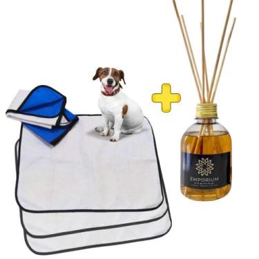 Imagem de Kit 9 Tapetes Higiênicos Pet 70x50 + Aromatizador Pet Sensação de Ambi