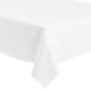 Imagem de Toalha de Mesa Retangular Impermeável Básica Off White 2,20x1,60cm Auguri Casa Rami
