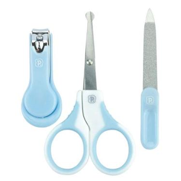 Imagem de Kit Unha Higiene Manicure Bebê 3 Peças Pimpolho Enxoval Baby - Mundo d