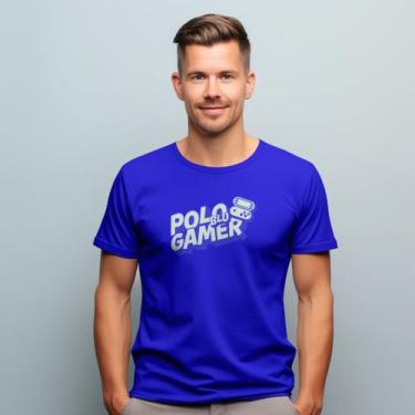 Imagem de Camiseta Masculina Polo Blu Game Malha em Algodão do P ao G1, Azul roy