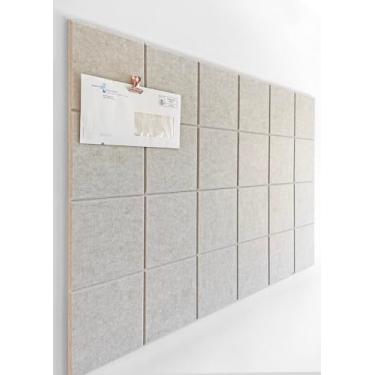 Imagem de DECORITA Quadro de cortiça alternativo 61 x 91 cm - pacote com 6 azulejos de parede de feltro com abas adesivas removíveis seguras, placas de cortiça para paredes, placa de cortiça para escritório em