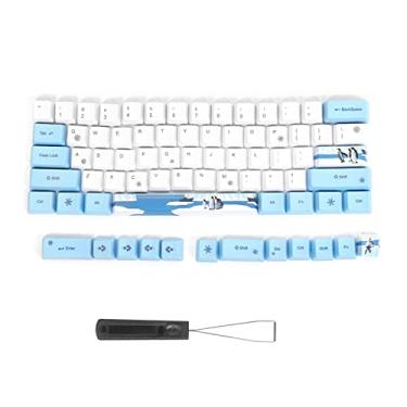 Imagem de Material PBT 73pcs Sublimação Chaps Com Padrão Fofo para Teclado Mecânico e Cores Ricas Universais, Melhoradas para Mais Durabilidade do Teclado Mecânico Acessório