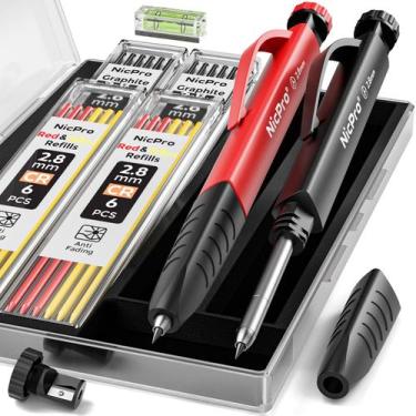 Imagem de Conjunto de lápis Carpenter Nicpro com apontador e 26 recargas com est
