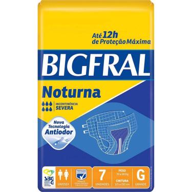 Imagem de Fraldas Bigfral Noturna  Incontinência Severa G - 7 und