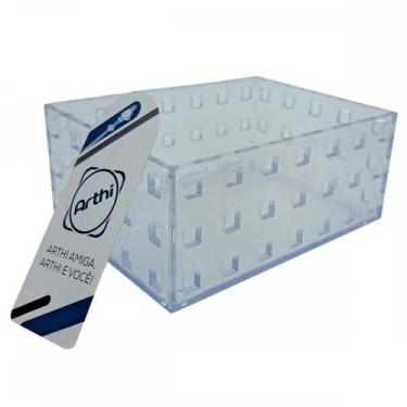 Imagem de Caixa Organizadora Arthi Cristal 14Cm X 10,5Cm X 6Cm - 756Ml - 5033