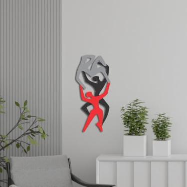 Imagem de Quadro Escultura Decorativo Parede Dança Abstrata 3d Relevo