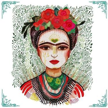 Imagem de Guardanapo para Decoupage 33x33 Frida Kahlo e Rosas C/20 - PPD ALWAYS 