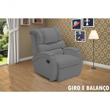 Imagem de Poltrona Reclinável Imperial Idosos Pós Operatório Motorizada E Giro Balanço Corano Cinza 312