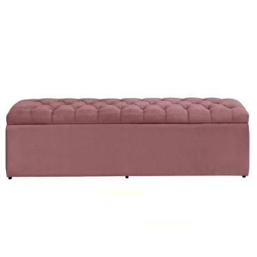 Imagem de Báu Calçadeira Sapateira Dubai 1,20 Mt-Veludo Rosa