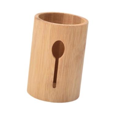 Imagem de IEUDNS Organizador de talheres, suporte de utensílios de bambu, organizador de cozinha, suporte de talheres, recipiente de talheres para casa de fazenda, Colher