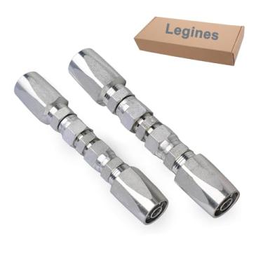 Imagem de Legines Acessórios hidráulicos reutilizáveis de 3/20.3 cm, kit de reparo de mangueira hidráulica tamanho nº 06, 2 peças