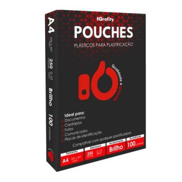 Imagem de Kit A4 RG CPF e OFICIO Plástico Plastificação 0,10mm 250mic - Okayshop