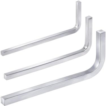 Imagem de Pndeyo Conjunto de 3 chaves de cabeça quadrada, chave em forma de L de 3 mm, 4 mm e 5 mm, chaves de fenda de cotovelo de aço cromo vanádio quadradas para parafusos de bolso