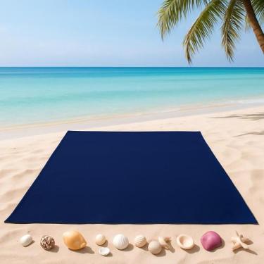 Imagem de Esteira de Praia Tamanho Casal Impermeável Térmica 135x135cm Grande - 