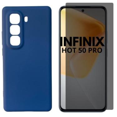 Imagem de Capa + Pel Vidro 3D Priv Compativel Com Infinix Hot 50 Pro - Generica,