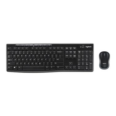 Imagem de Logitech MK270 Combo de teclado e mouse sem fio – teclado e mouse incluídos, conexão sem queda de 2,4 GHz, longa vida útil da bateria, Preto, With Mouse