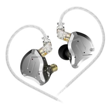 Imagem de Monitor de ouvido KZ ZS10 Pro, fones de ouvido IEM, fones de ouvido para jogos com drivers 4BA e 1DD, fone de ouvido KZ HiFi IEM atualizado ZS10 com cabo destacável de 0,75 mm 2 pinos 6N OFC (preto