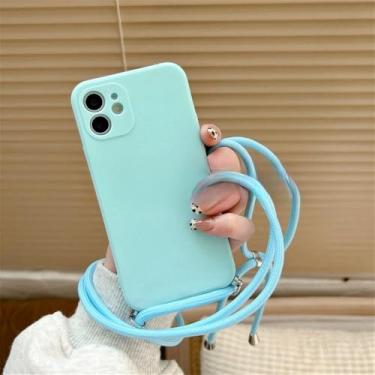 Imagem de Capa de silicone macia com alça para Samsung S23 Ultra S24 Plus FE A05S A15 A04 A14 A24 A34 A54, capa transversal com colar, 8 unidades, para Samsung M14 (5G)