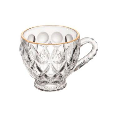 Imagem de Xícara Cristal Ecológico 80ml com Filete Dourado Lite - Lyor