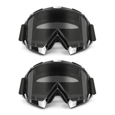 Imagem de XYOP Pacote com 2 óculos quadriciclo – óculos off-road para motocicleta motocross para adultos, jovens e crianças – lente cinza
