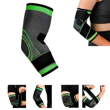 Imagem de Cotoveleira Ortopédica Ajustável Compressão Previne Câimbras