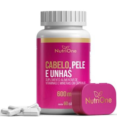 Imagem de Cabelo, Pele e Unhas 16 Vitaminas e Minerais | Biotina, Zinco, Ferro, Selênio e Vitaminas A C D E B | 60 Cápsulas – Nutrione