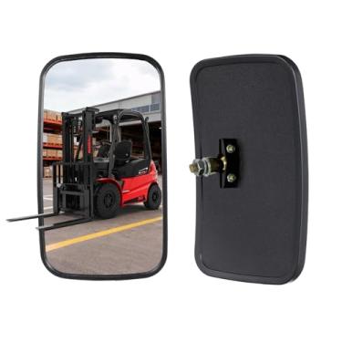 Imagem de Espelho retrovisor de empilhadeira universal, espelho convexo quadrado de alta definição, suporta rotação de 360 graus, amplo campo de visão, compatível com vários modelos de empilhadeira -1 par