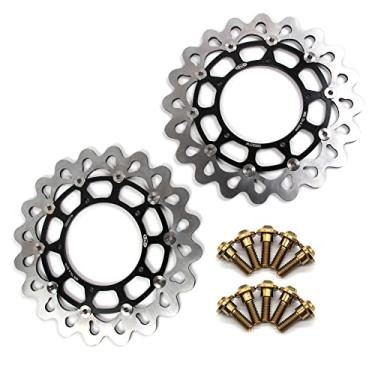 Imagem de Discos de freio dianteiro Arashi Rotores com parafusos de montagem para Yamaha YZF R6 2017-2020, R1 04-06 15-21, R1S 16-17 R1M 15-21, MT10 FZ10 16-20, FZ1 Fazer 16-12, Vmax 17 00 09 -16