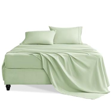 Imagem de Swiftify Conjunto de lençóis de cama casal, conjunto de lençóis de cama de microfibra macia de luxo de hotel de 40 peças, bolsos de até 40,6 cm de profundidade, lençóis Oeko-Tex com elástico