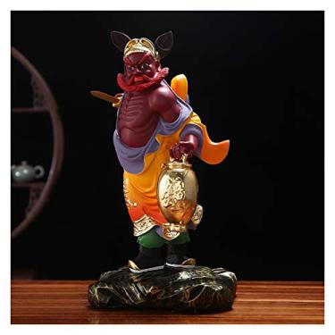 Imagem de Decoração de estátua de Buda 38 cm estátua de Buda em pé ornamentos de resina Zhong Kui Proteja sua casa do infortúnio, decoração clássica chinesa Feng Shui, decoração de Buda