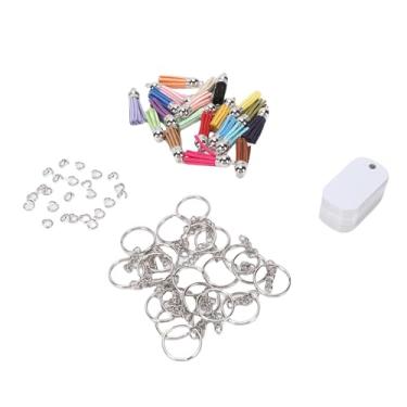 Imagem de GLOGLOW Kit de Placas de Chaveiro de Sublimação, Suprimentos de Artesanato de Transferência de Calor de Alumínio para Etiquetas de Joias Personalizadas e Presentes Personalizados (Oval)