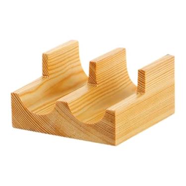 Imagem de AFXGUSD Suporte para Tacos de Sushi, Suporte para Servir Tacos, Suporte para Sashimi de Madeira, Suporte para Enrolar à Mão Feito de Madeira de Pinho Lisa Par, 9.4 Cm X 9 Cm X 4.8