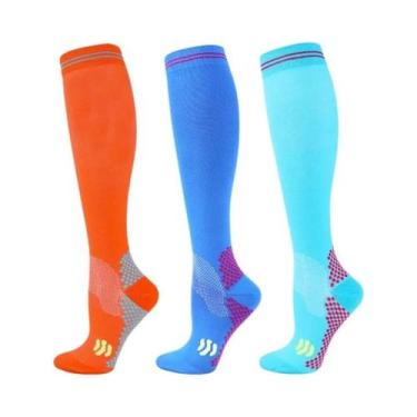 Imagem de Meias De Compressão Masculinas E Femininas 20-30 Mmhg Para Corrida, Ci