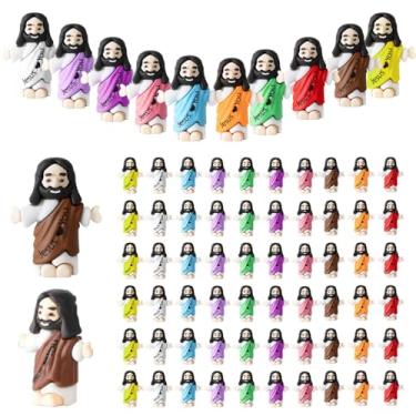 Imagem de Sampnog 160 Pcs Little Jesus Figures Jesus Loves You, Mini Jesus Figurines in Bulk, Multicolor Tiny Jesus Figures, Miniature Figurines to Hide and Seek Religious Gifts fo