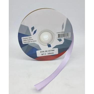 Imagem de Fita de Cetim Simples 10mm N°2 com 50 Metros - UNIDADE - Escolha a Cor (LILÁS - C1064)