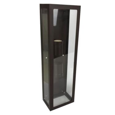 Imagem de Arandela Retangular 5 Vidros 45cm Retrô Marrom Texturizada - Rioprelus