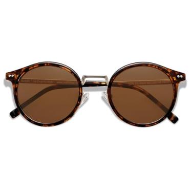 Imagem de Óculos de sol redondos para mulheres e homens, Tartaruga/marrom