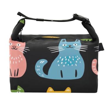 Imagem de STAYTOP Lancheira fofa de gato com fivela de alça, lancheira isolada para meninos e meninas, lancheira térmica para trabalho escolar
