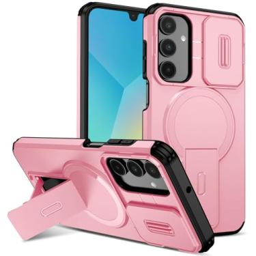 Imagem de Starhemei Capa para Galaxy A16 5G, com capa protetora para câmera e suporte, capa de telefone de camada dupla com absorção de choque compatível com Samsung Galaxy A16 5G (rosa)