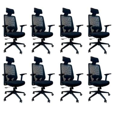 Imagem de Oficial Webshop - Kit 8 Cadeiras de Escritório Oficial Comfort Max NR17