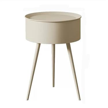 Imagem de Mesa de cabeceira moderna de ferro simples mesa de cabeceira de perna alta cor sólida móveis de cabeceira pequena grande capacidade armazenamento armazenamento simples criado-mudo prático (004, médio)