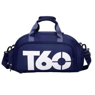 Imagem de Bolsa Mala Mochila T60 Treino Academia Bagagem Camping, Azul marinho