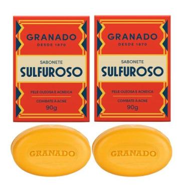 Imagem de Kit 2 Sabonete Sulfuroso Granado Pele Oleosa Combate Acne Enxofre Base
