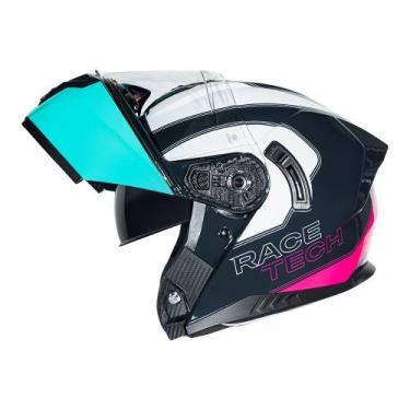 Imagem de Capacete Race Tech Signal Active Branco Verde e Rosa Tamanho:62, 62