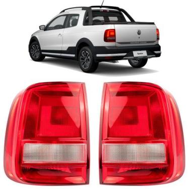 Imagem de Par Lanterna Traseira VW Saveiro G7 2017 2018 2019 2020 2021 2022 2023