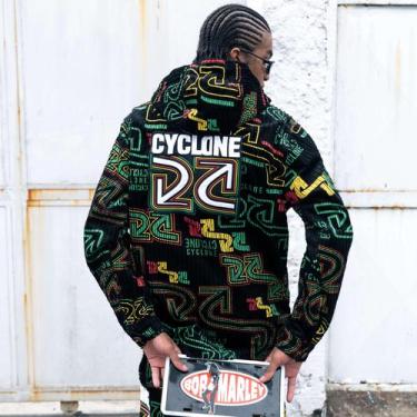 Imagem de Jaqueta Cyclone Veludo Logo Jamaican, Preto, GG