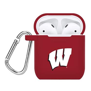 Imagem de Capa de silicone AFFINITY BANDS Wisconsin Badgers compatível com capa de bateria Apple AirPods