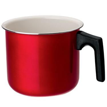 Imagem de Leiteira Euro Home Montreal em Alumínio com Revestimento Antiaderente Cerâmico Vermelha – 1,7 L